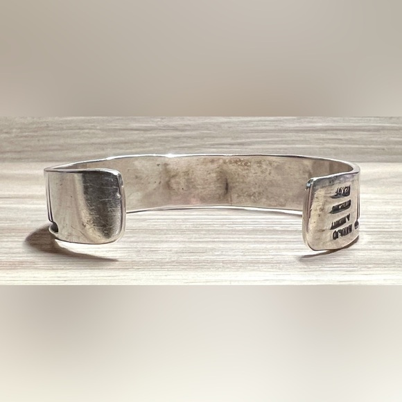 Navajo Designer A. Henry Sterling Silver & 12K Gold Filled Storyteller Cuff - Picture 3 of 7